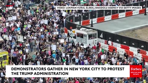 WATCH: Protesters Flood The Streets Of New York City To Rally Against The Trump Administration