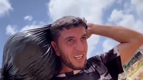 Palestinians are risking their lives to retrieve bags of flour