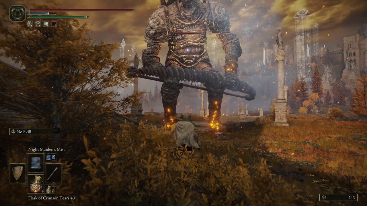 Elden Ring PC | Killing Guardian Golems at Altus Plateau to farm runes & Smithing Stone (5)