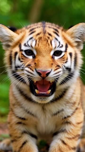 Baby Tiger Growling