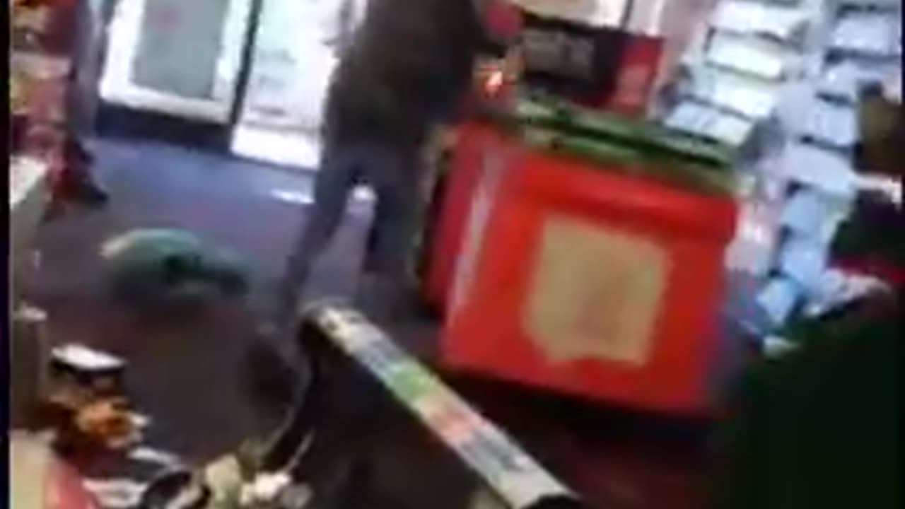 Nigger vandalises store