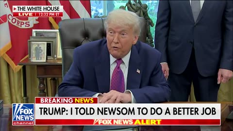 Trump Says He Spoke With Gavin Newsom