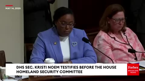 Kristi Noem Confronted Over 'Cruelty, Chaos, & Deep Disregard For Human Dignity' By LaMonica McIver