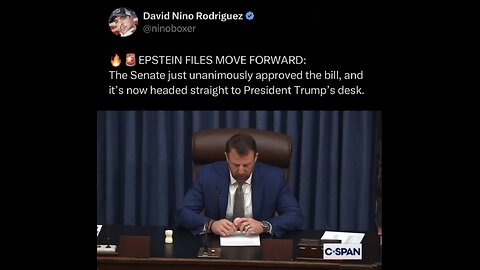 David Nino Rodriguez ~ Here it comes… The Senate just unanimously approved the bill, and it’s now headed straight to President Trump’s desk.