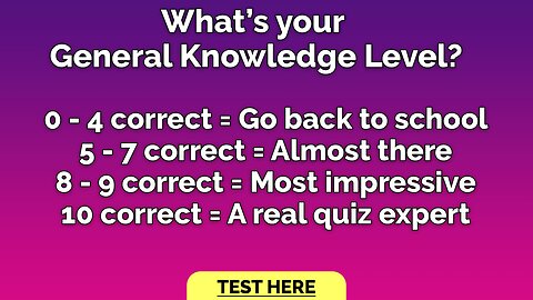 HARD General Knowledge Quiz