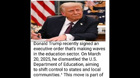 donald trump's recently signed an executive order on March 20.2025