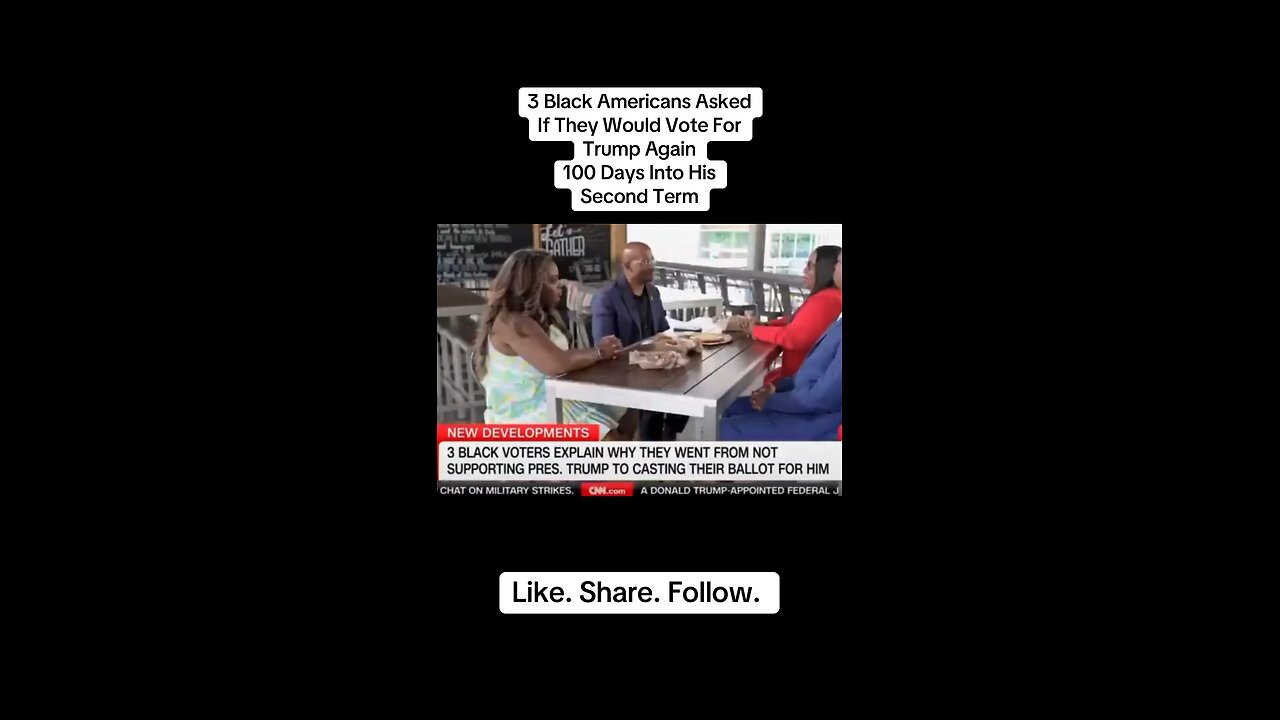 3 black Americans are asked if they’d vote for Trump “again…”