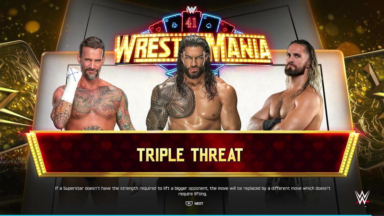 WWE 2K25 - Roman Reigns vs. CM Punk vs. Seth Rollins