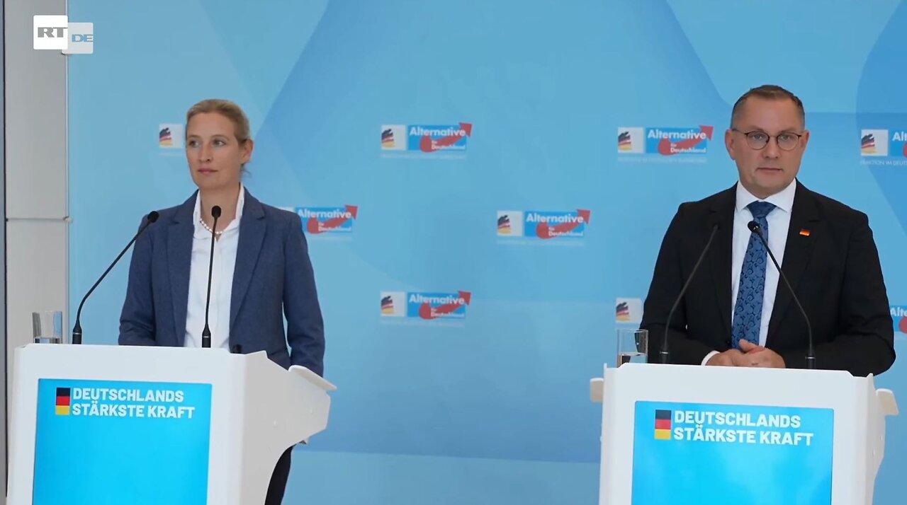 LIVE: Pressekonferenz der AfD-Vorsitzenden Weidel und Chrupalla