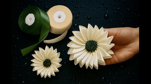 DIY Satin Ribbon Flower | Easy Step by Step Ribbon Flower Tutorial