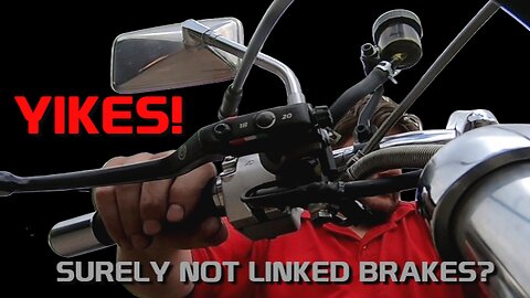 Linking front and rear brakes on a Rhino trike