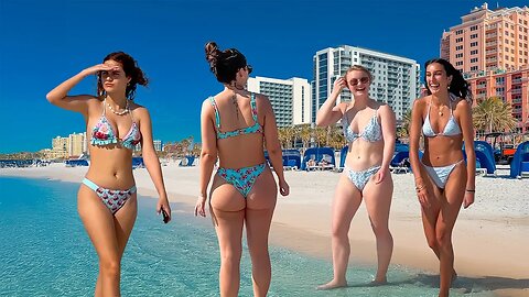 Spring Break in Clearwater Beach Florida 4K Walking Tour