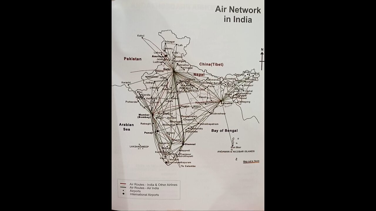 Full map of Air Network in India #Beauty of the world