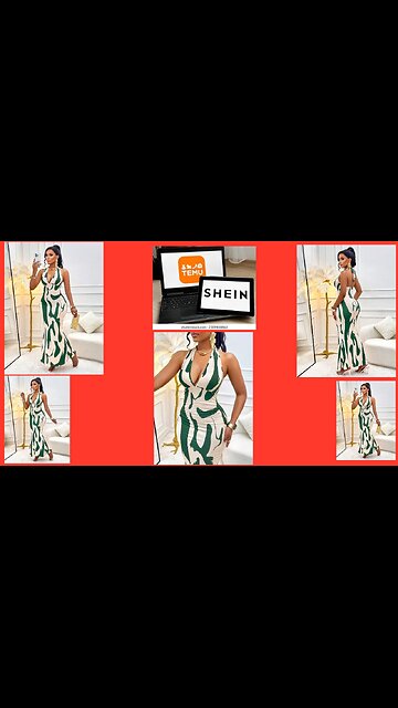 🛒Amarilo Women's Summer Sexy Fashion Wave Pattern Print Deep V Pleated Waist Halterneck.....