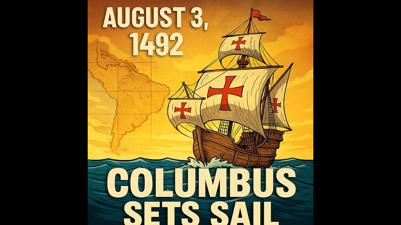 "Christopher Columbus Sets Sail 🚢 | This Day in History – August 3, 1492"