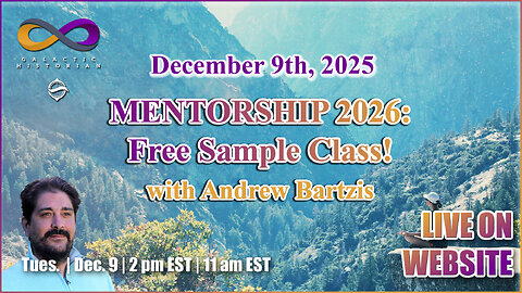 FREE Sample Mentorship Class with Andrew Bartzis! Sign-up below!