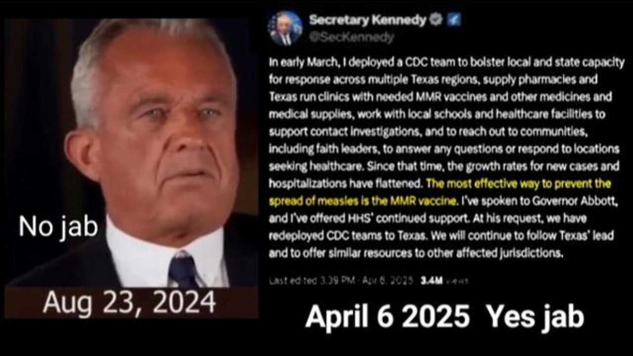 RFK Jr.'s MAHA Betrayal Mission Confirmed (not a surprise) MMR VACCINE!!!!!!!!???