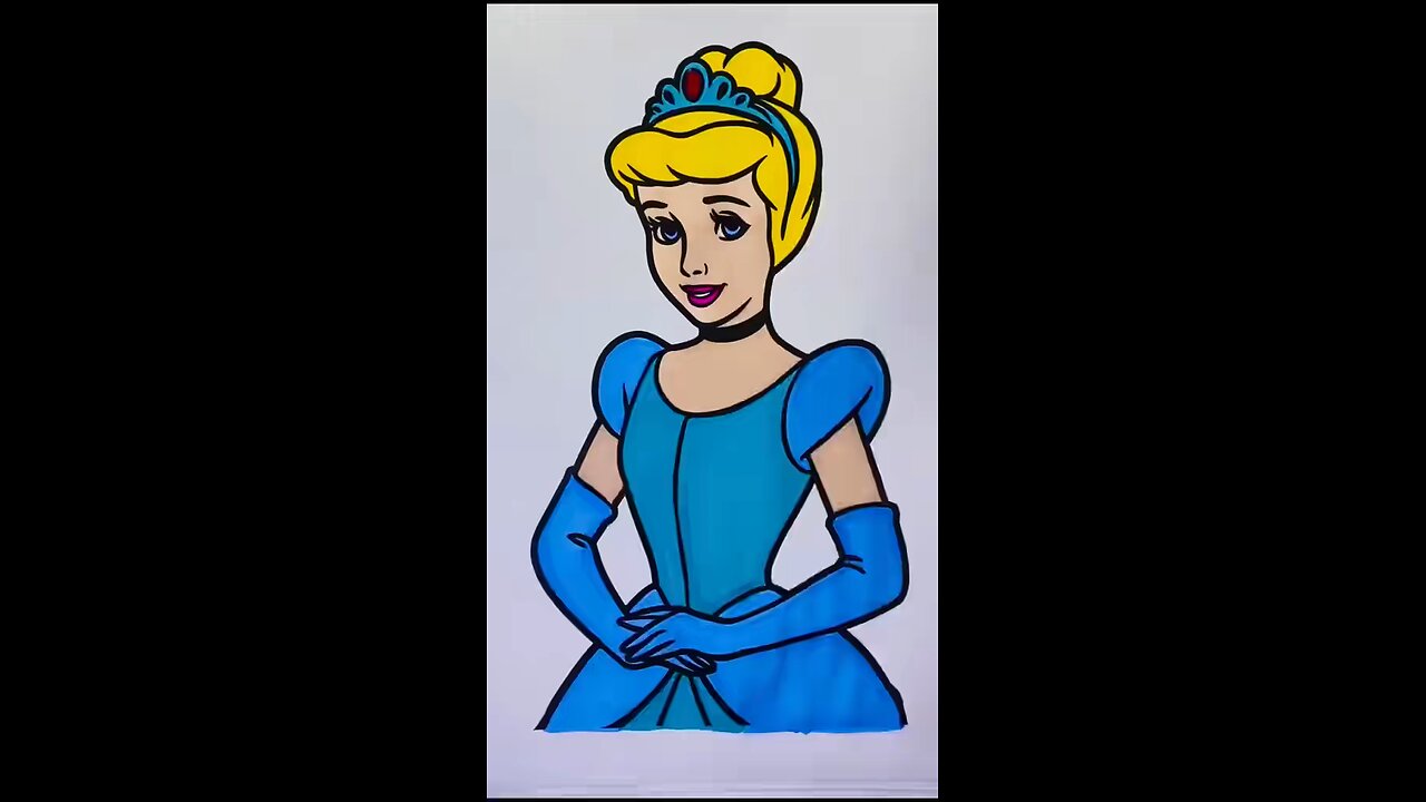 Awesome doll sketching and colouring