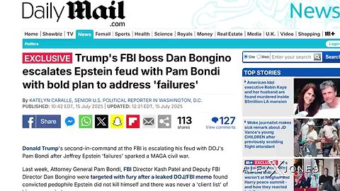 FBI Deputy Director Dan Bongino Still At War With AG Pam Bondi, Demands Press Conference To Set