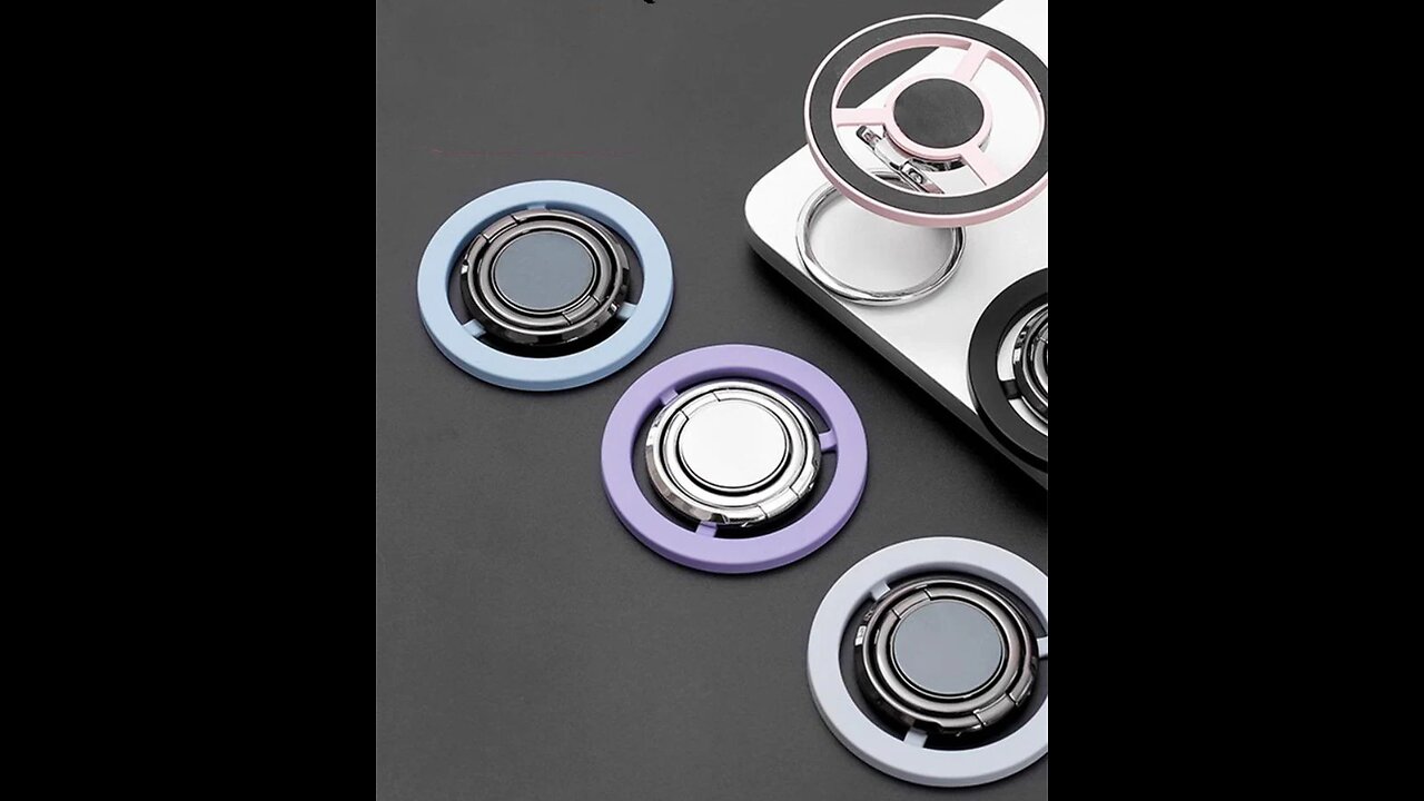 360-Degree Rotating Magnetic Phone Ring Holder