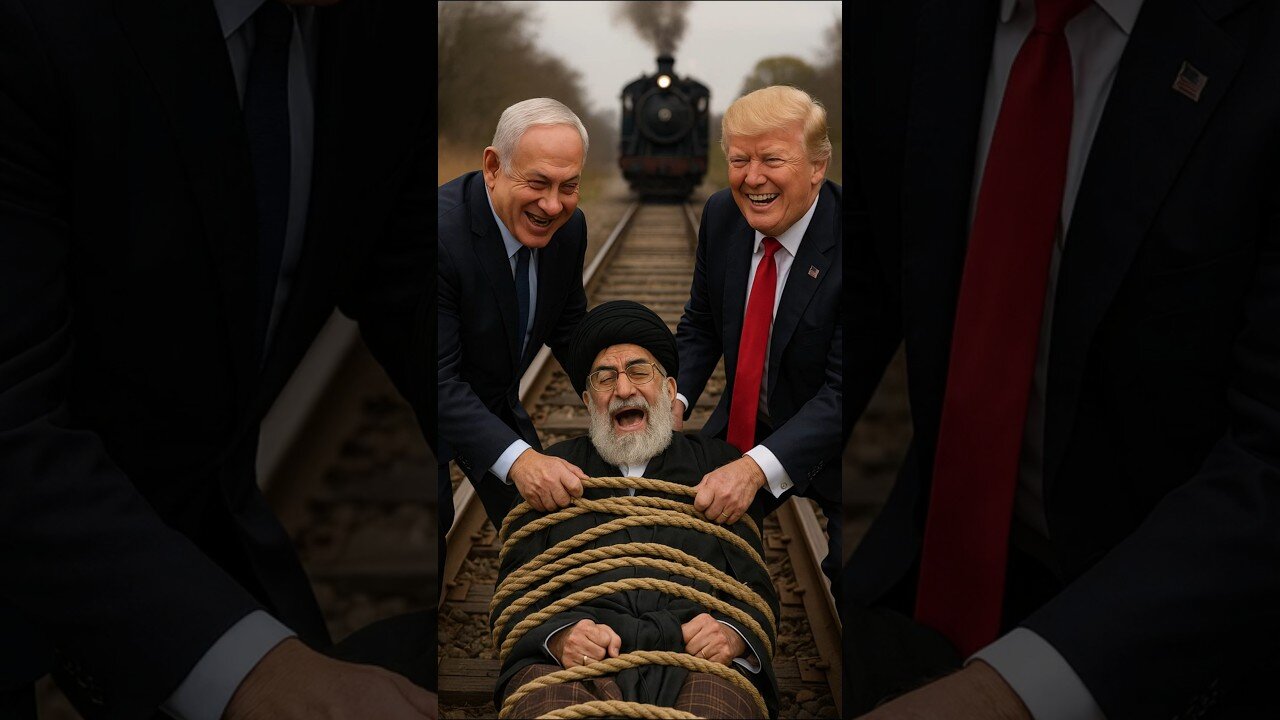 Pilot Putin Saves Khamenei from Oncoming Train ✈️