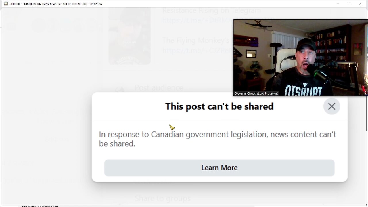 “It Is ILLEGAL To Share ‘News’ On Fakebook, Canuckistan.”
