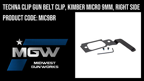 Techna Clip Gun Belt Clip, Kimber Micro 9mm, Right Side - MIC9BR