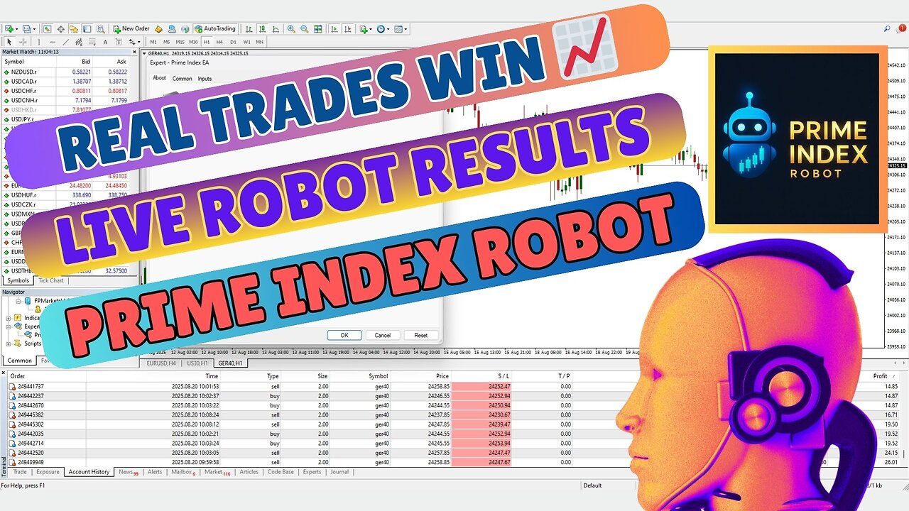 WATCH REAL TRADES WIN 📈 PRIME INDEX ROBOT PERFORMANCE