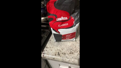 Lavazza Classico coffee brewing in Keurig machine