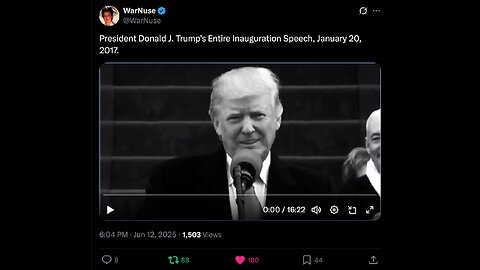 President Donald J. Trump's Entire Inauguration Speech - January 20, 2017.