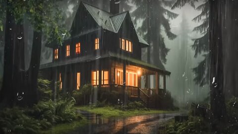 Fall Asleep With The Soothing Sounds Of Rain And Thunder | Rain sounds for sleeping, relaxing, ASMR
