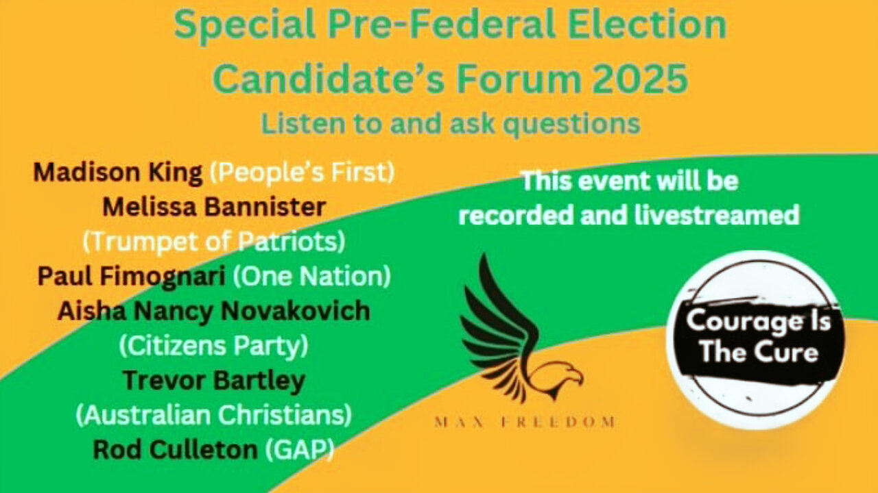 LIVE | 2025 FEDERAL CANDIDATE FORUM | 27 April 2025