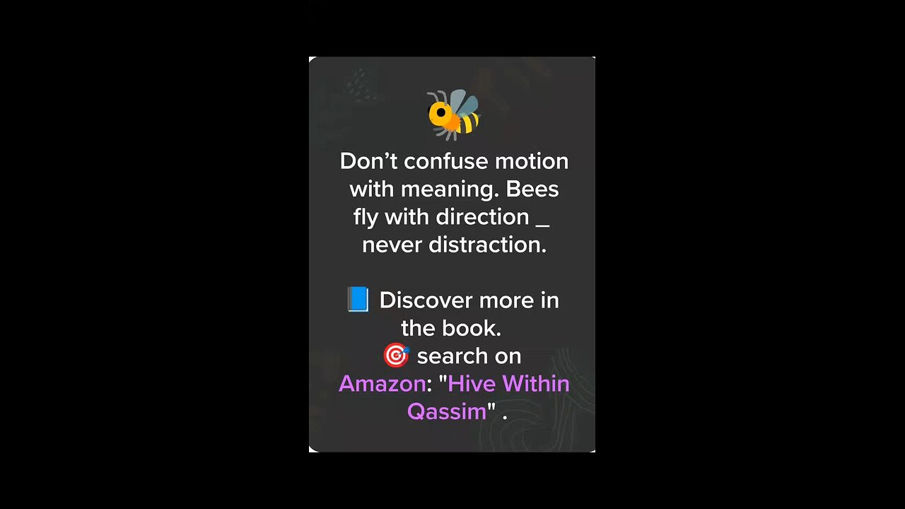 Busy But Empty? 🐝 The Bee’s Secret to Meaningful Focus ✨