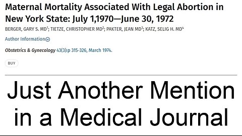 Just Another Mention in a Medical Journal