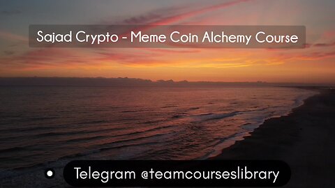 (CoursesLibrary.com)Sajad Crypto - Meme Coin Alchemy Course