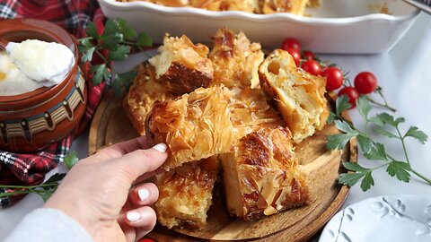How To Make Bulgarian Banitsa? Cheese Pie With Feta & Phyllo.