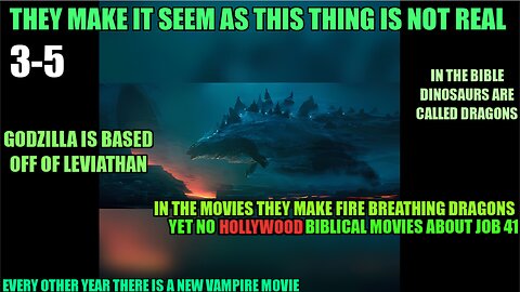 Job 41 Leviathan, Aka Godzilla The Fire Breathing Dragon In The Bible 3-5