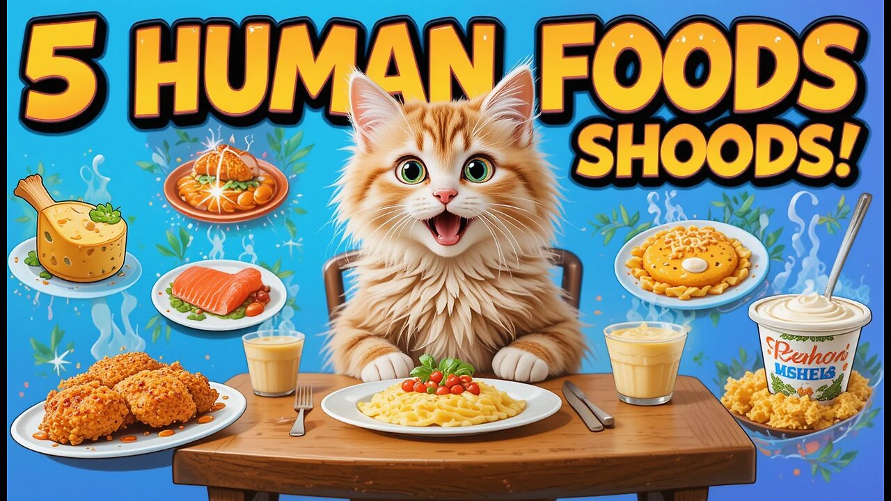 Cat Mukbang 5 Human Foods That Will Make Your Cat Surprise 😹🍗