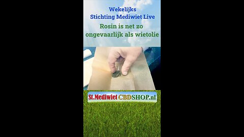 Rosin is net zo ongevaarlijk als wietolie