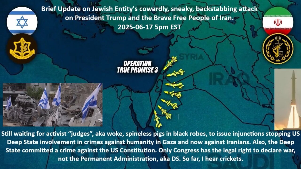 OPERATION TRUE PROMISE 3: Major Jewish Entity's cities and military bases, including Mossad headquarters, are being heavily targeted. Israeli air defenses are significantly weakened. Unconditional surrender?