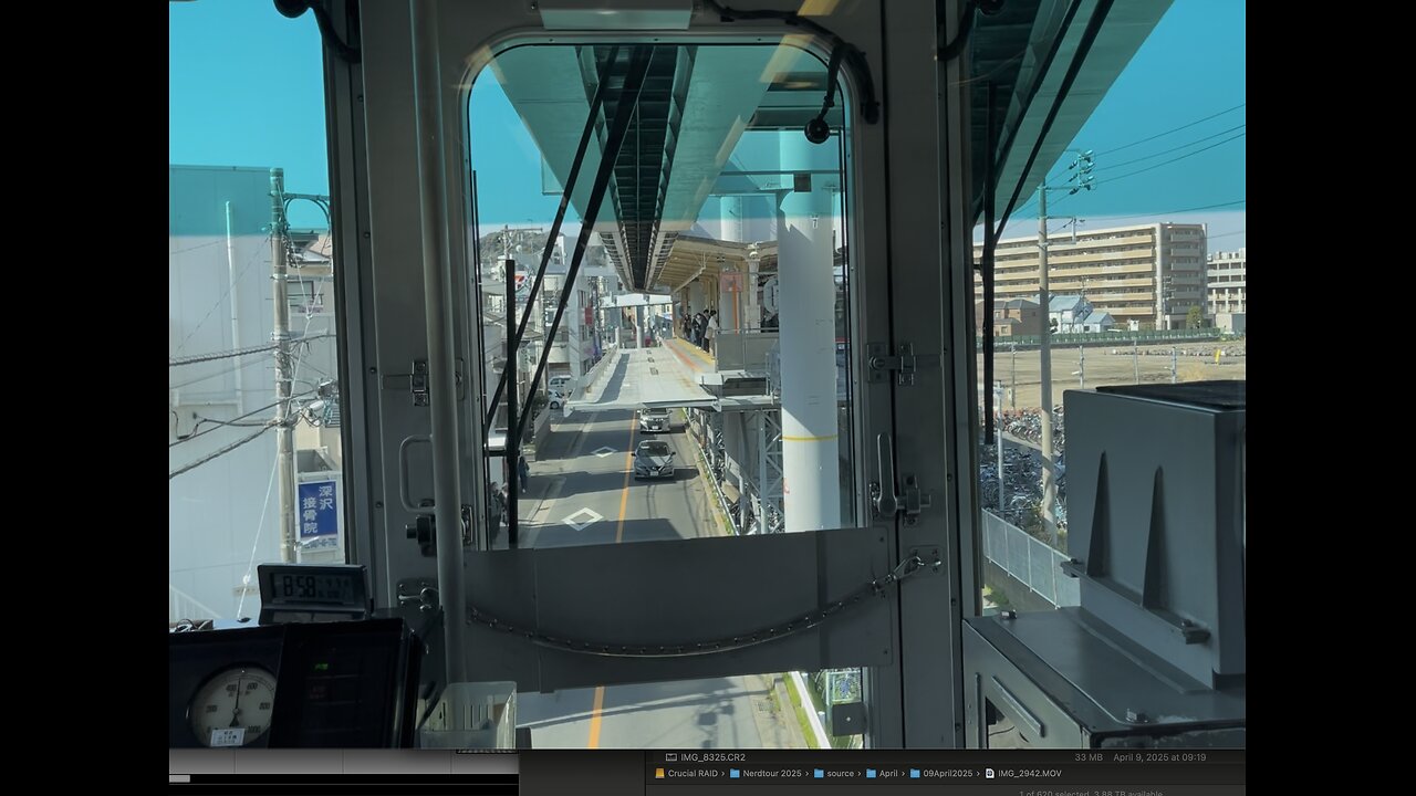 Riding the Shonan Monorail, Kanagawa Japan.