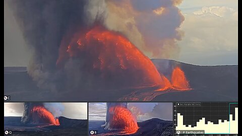 Kilauea Volcano Livestream Episode 38 lava fountaining