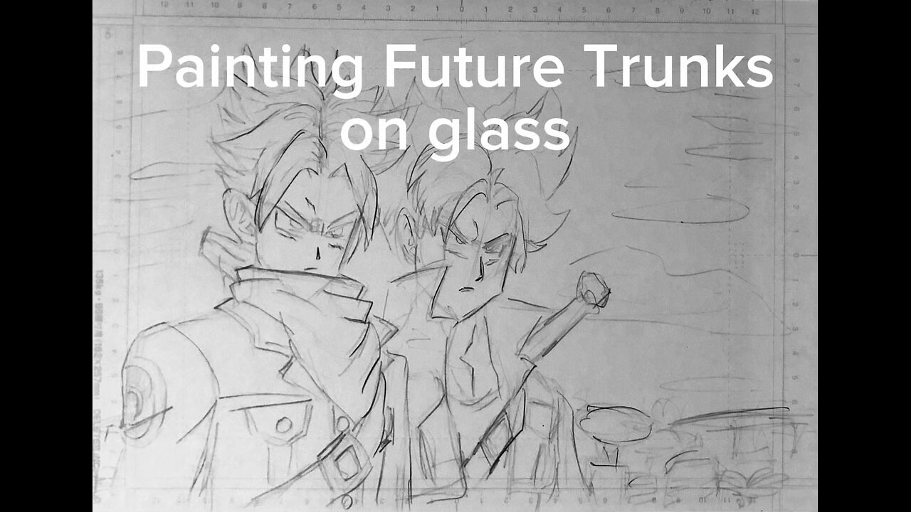 Painting on glass: Trunks part 1