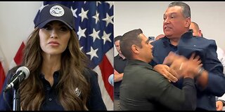 Senator Alex Padilla Gets Handcuffed And Arrested At Sec Noem's Conference