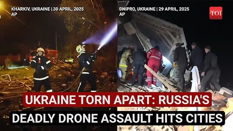 Russian Drone Swarm Sparks Fire In Ukraine's Kharkiv, Dnipro | Major Attack After Zelensky's Threat