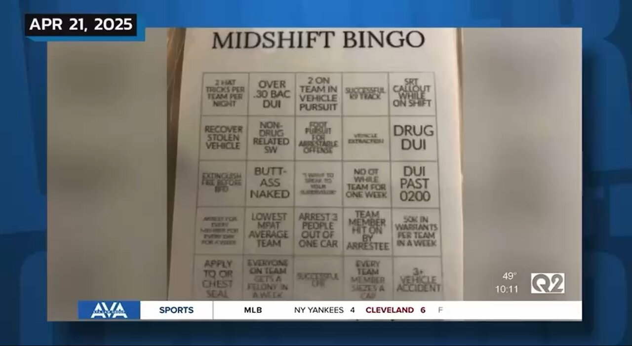 Montana Cops Have Been Caught With “Bingo Card” Of Arrests During Shifts😡🤬