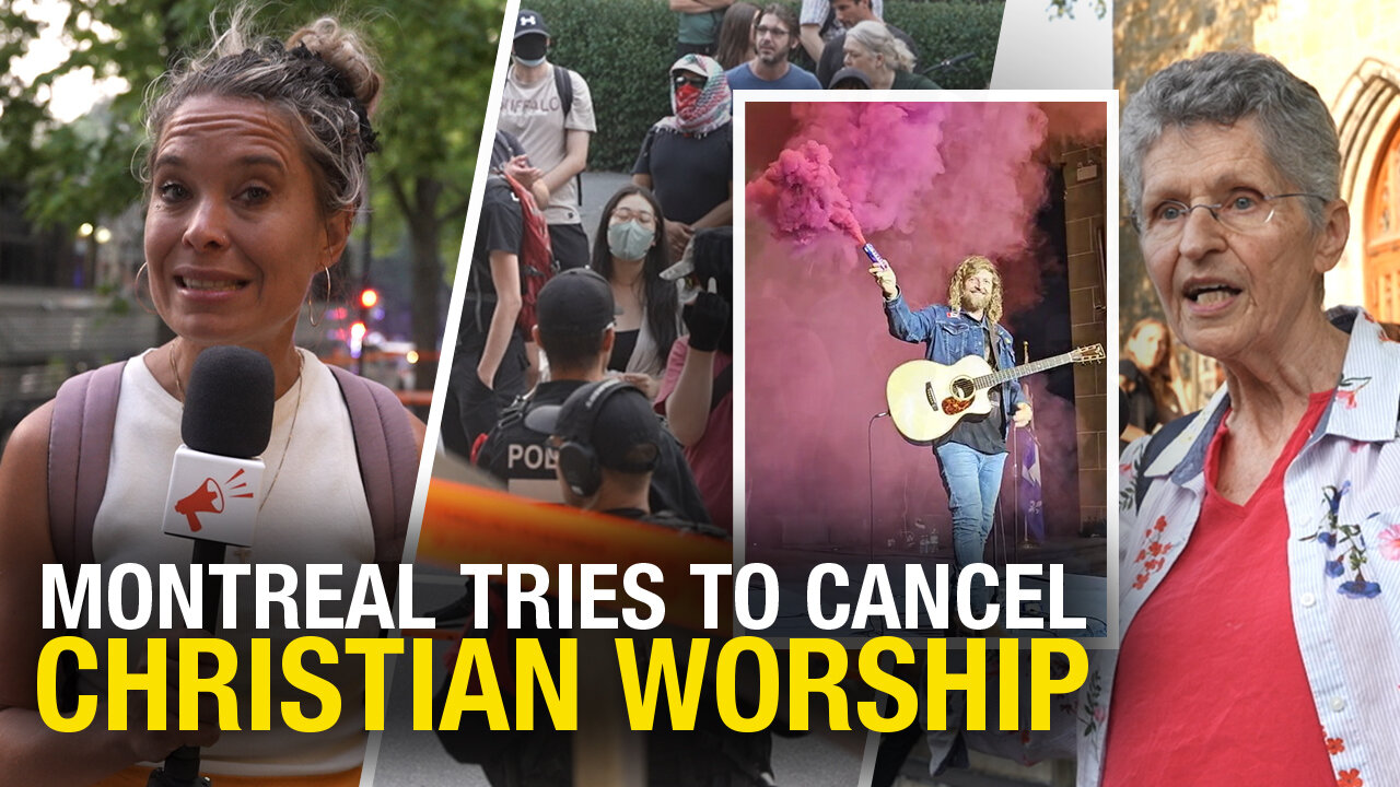 FULL: Sean Feucht defies smoke bombs, chaotic protesters to worship in Montreal