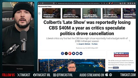 Colbert LATE SHOW Was A PSYOP And $40M Loss Proves It, Show CANCELED Amid INSANE LOSSES