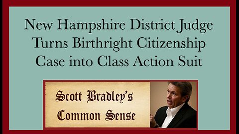 New Hampshire District Judge Turns Birthright Citizenship Case into Class Action Suit