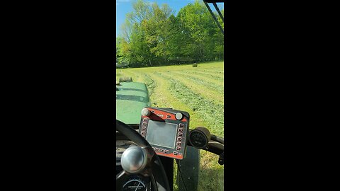 Doing some baling